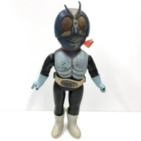 旧バンダイ 仮面ライダー 2号 初期 面取 マスク ソフビ スタンダードサイズ 当時物